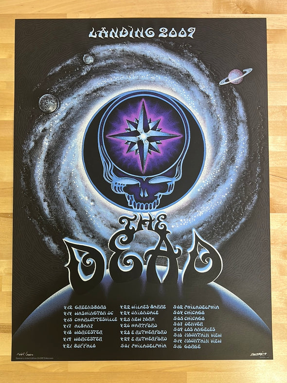 The (Grateful) Dead - 2009 Emek poster Landing Tour TRPS Darkstar