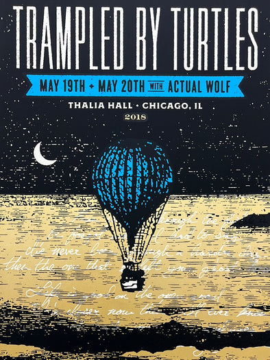 Trampled By Turtles - 2018 Aesthetic Apparatus poster Chicago, IL Thalia Hall