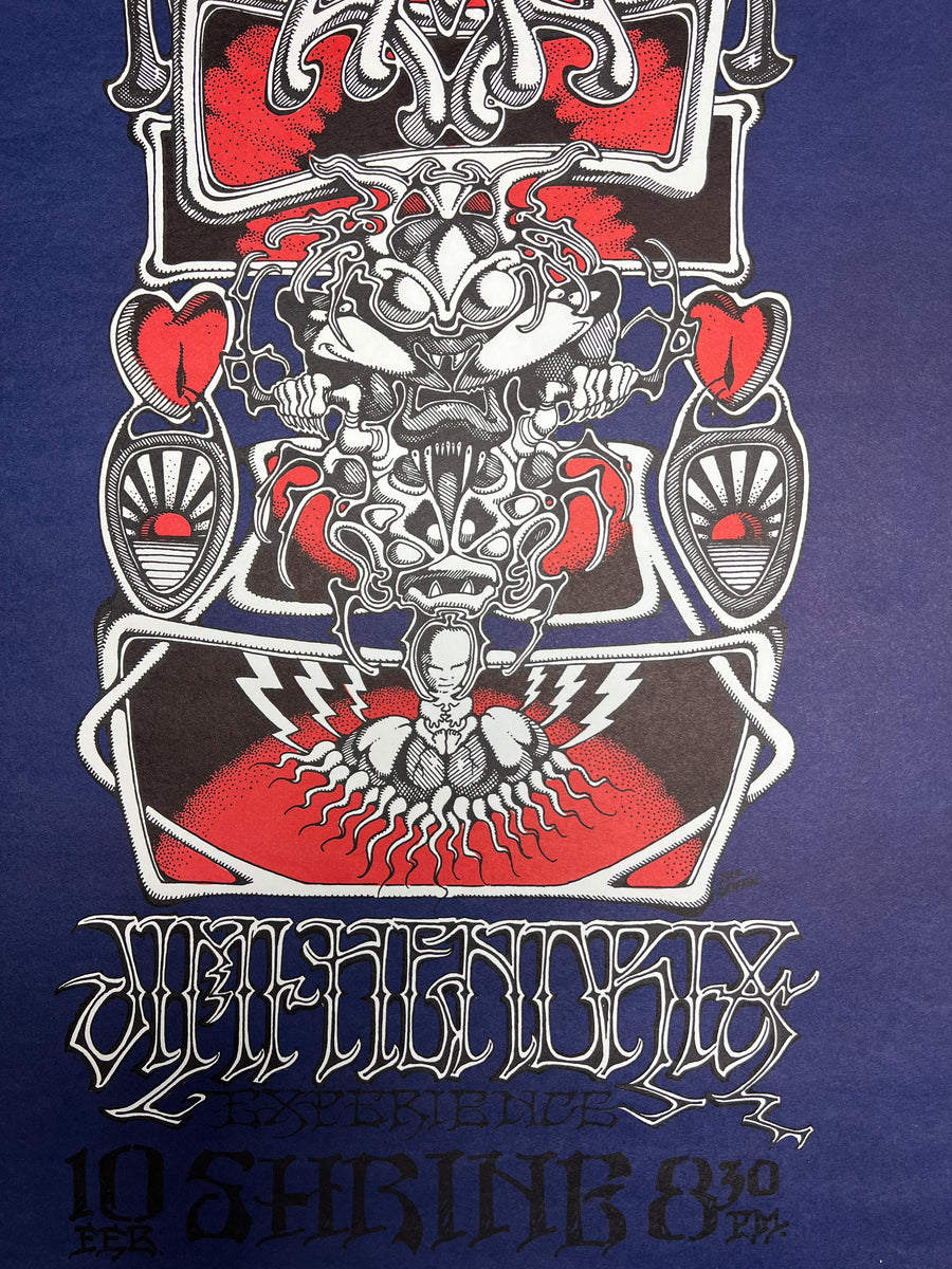 Jimi Hendrix - 1968 Rick Griffin poster Shrine in Los Angeles