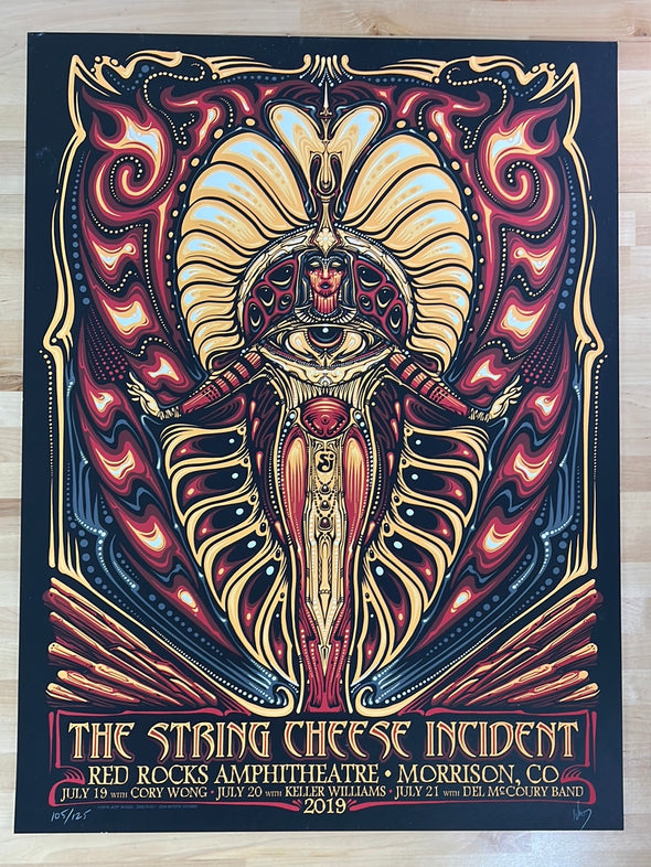 String Cheese Incident - 2019 Jeff Wood poster Red Rocks Morrison, CO