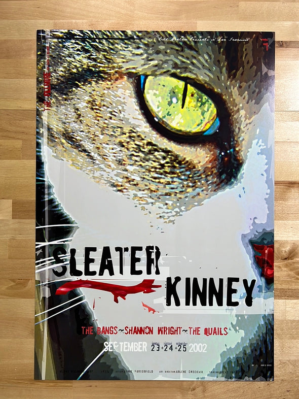 Sleater Kinney - 2002 Lynne Porterfield poster San Francisco, CA The Fillmore