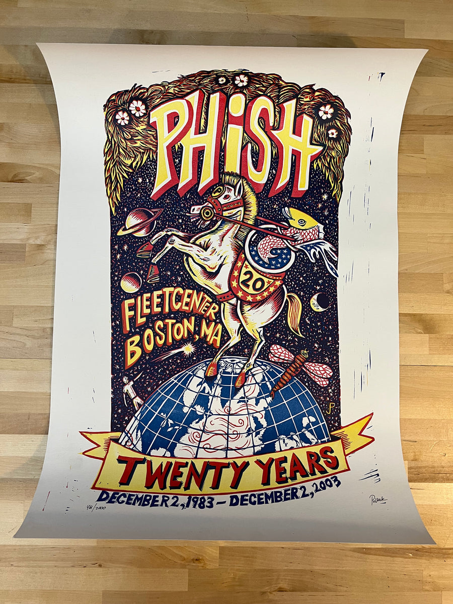 Phish - 2003 Jim Pollock 20th Anniversary poster Boston, MA Fleet