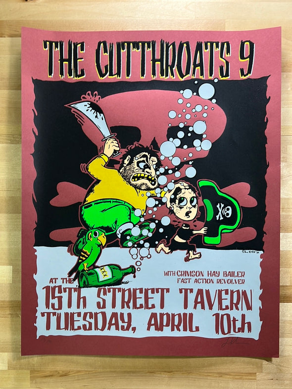 Cutthroats 9 - 2001 Lindsey Kuhn promo poster Denver, CO 15th Street Tavern