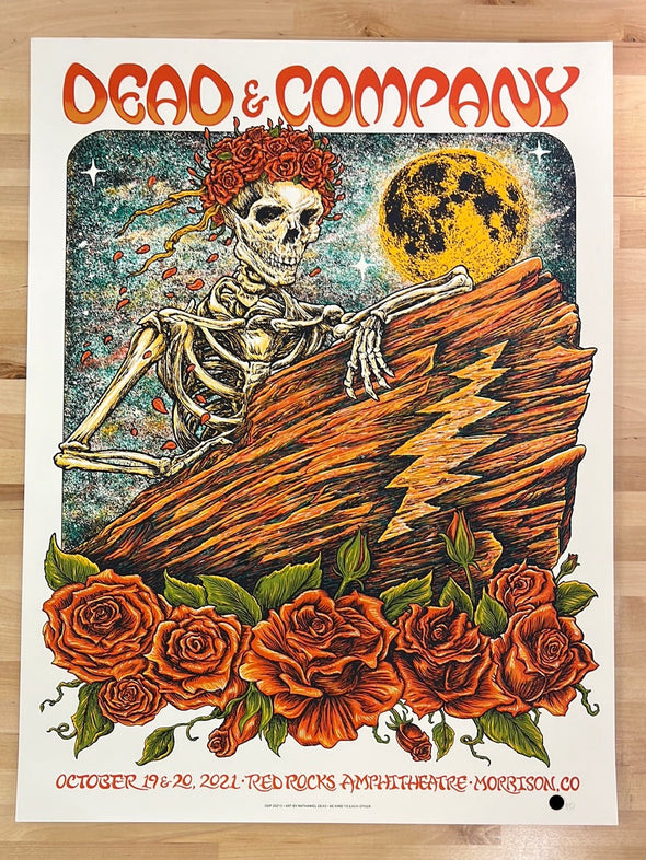 Dead & Company - 2021 Nathaniel Deas poster Red Rocks Morrison, CO