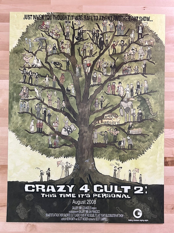 Crazy 4 Cult - 2008 poster Los Angeles, CA Galley 1988