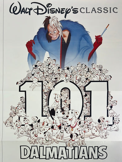 101 Dalmatians - 1991  video promo movie poster original 27x40
