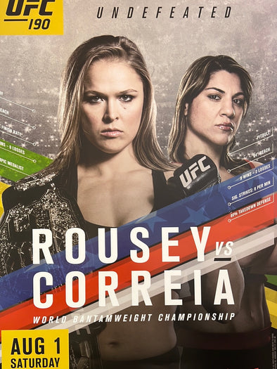 UFC 190 poster Rousey vs. Correa PPV