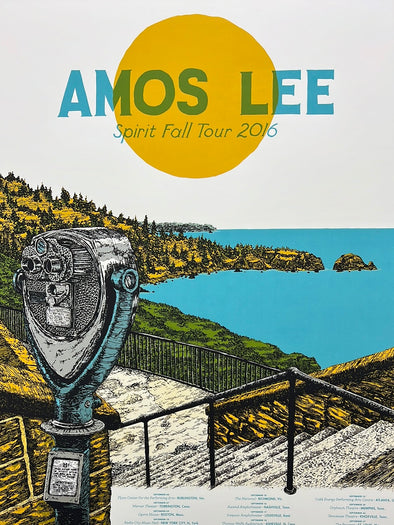 Amos Lee - 2016 Landland Poster Spirit Fall Tour