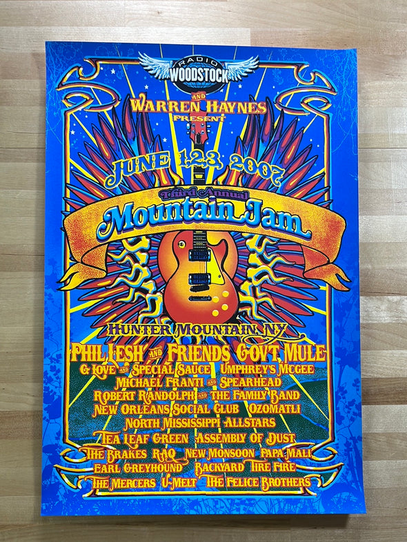 Mountain Jam - 2007 Richard Biffle poster Hunter, NY Hunter Mountain