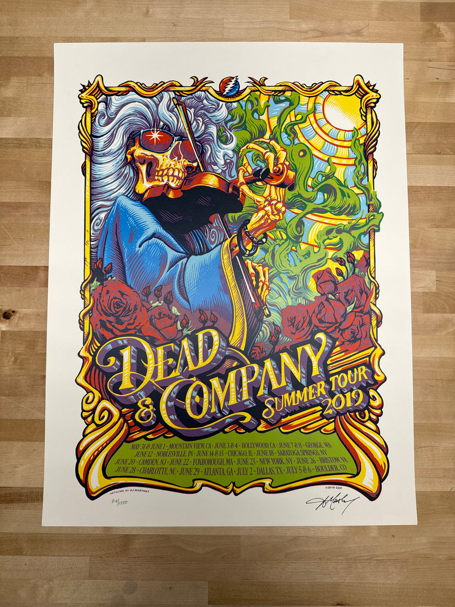 絵画 HAZE ORIGINAL LOGO POSTER Grateful Dead (11/5/1970) Main Edition Poster by AJ Masthay