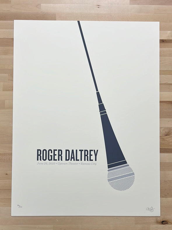 Roger Daltrey - 2010 Micah Smith poster St Petersburg, FL Uptown Theater