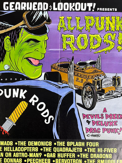 All Punk Rods - 1993 promo poster Lookout! Records
