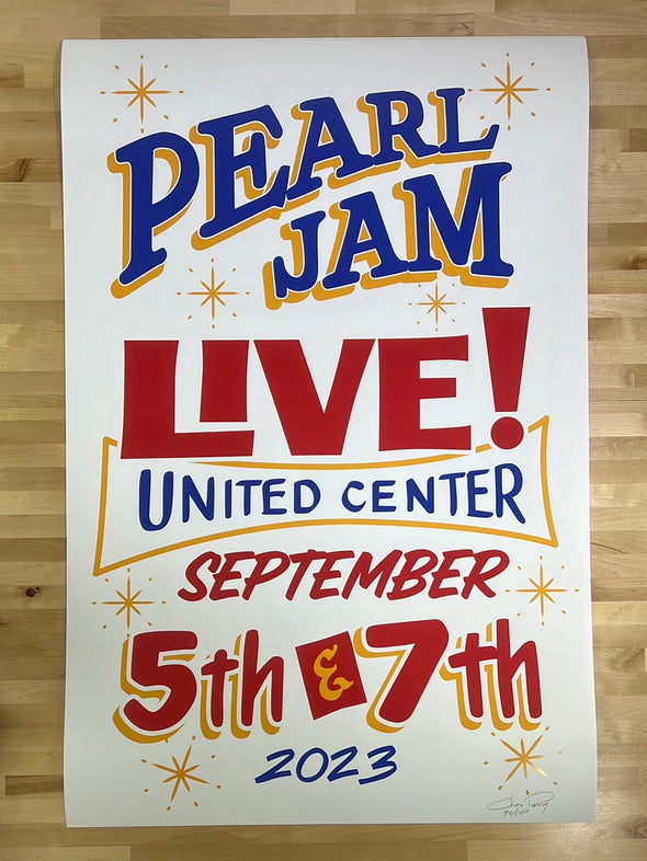 Pearl Jam - 2023 Ches Perry poster Chicago, IL
