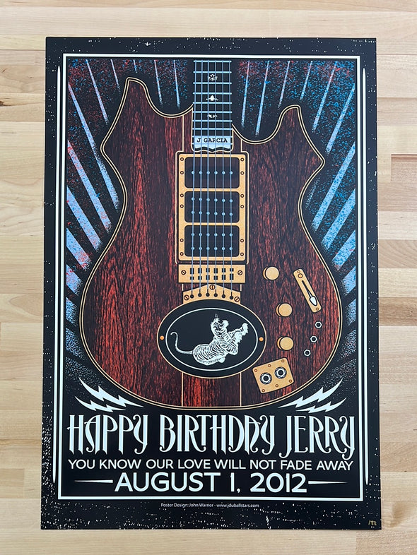 Happy Birthday Jerry - 2012 John Warner poster San Rafael, CA