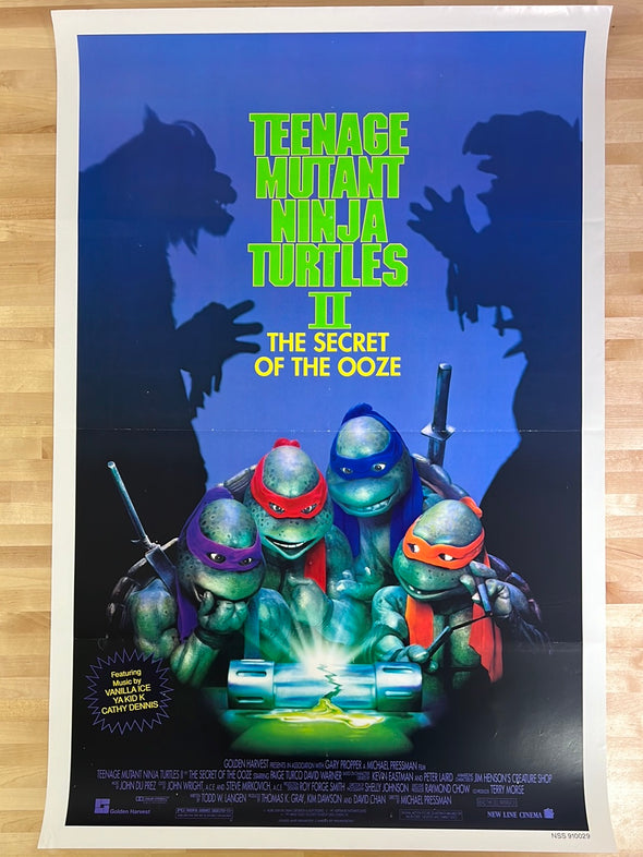 Teenage Mutant Ninja Turtles II - 1991 movie poster original vintage