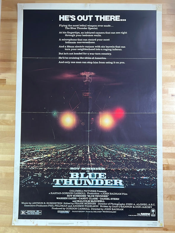 Blue Thunder - 1983 movie poster original vintage