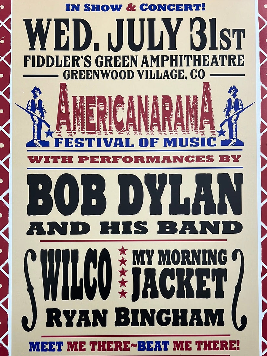 Bob Dylan - 2013 Geoff Gans poster Greenwood Village, CO Fiddler's