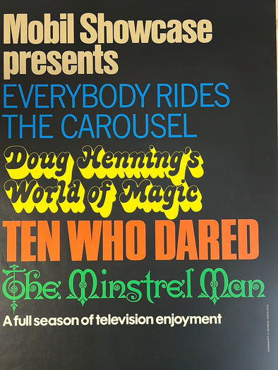 Everybody Rides The Carousel, World of Magic, Ten Who Dared - Mobil Showcase Presents cinema poster Original Vintage