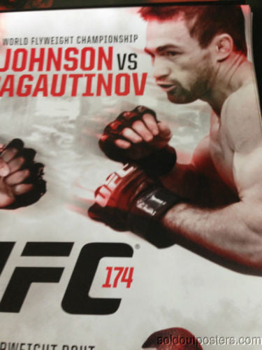UFC 174 - 2014 poster print Johnson vs. Bagautinov and Macdonald vs. Woodley MMA