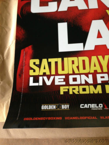 Canelo vs. Lara poster print Boxing PPV MGM Grand Las Vegas 7/12/2014
