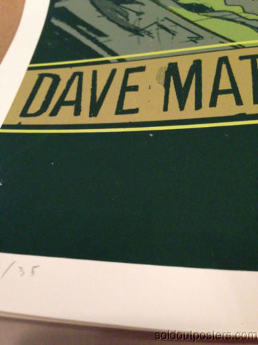 Dave Matthews Band - 2014 Rich Kelly poster SIGNED George Amphitheatre WA DMB