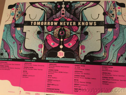 Tomorrow Never Knows - 2014 Delicious Design poster print Chicago, IL