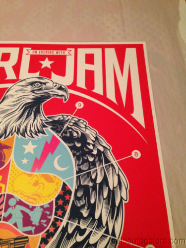 Pearl Jam - 2013 TrustoCorp poster print Los Angeles night 2 II 1st edition show