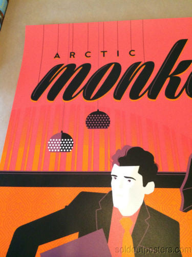 Arctic Monkeys - 2014 Tom Whalen Poster Wellington, NZ The Arena