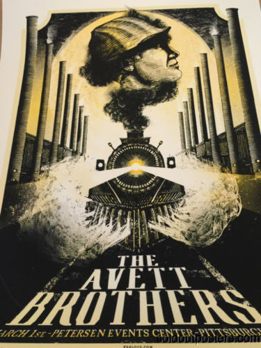 The Avett Brothers - 2014 Zeb Love poster Pittsburgh, PA Petersen Events Center