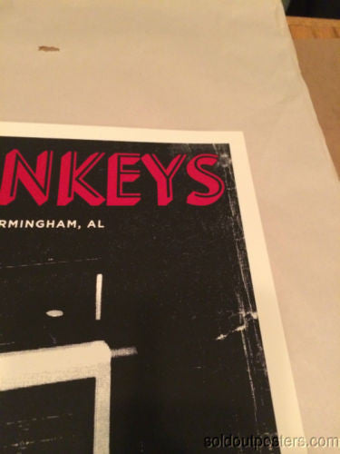 Arctic Monkeys - 2013 Third Alert Designs Poster Birmingham AL Iron City