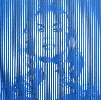 Fame Moss Kate Moss - 2015 Mr. Brainwash poster print BLUE ON BLUE ed of 65 MBW