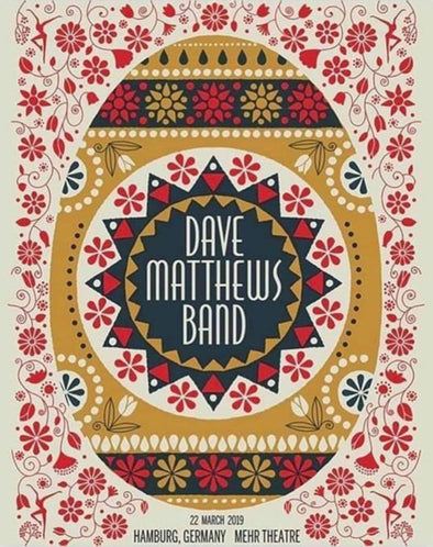 Dave Matthews Band - 2019 Methane poster Hamburg, DEU Mehr Theatre
