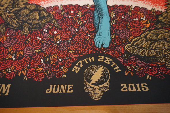 Grateful Dead - 2015 Richey Beckett Poster Santa Clara, CA