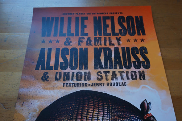 Willie Nelson - 2015 Zeb Love poster print Allison Krauss Berkeley GA