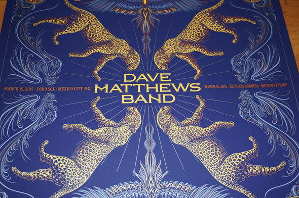 Dave Matthews Band - 2015 Todd Slater DMB poster print Mexico City