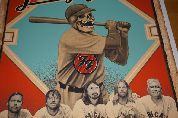 Foo Fighters - 2015 Emek poster print Wrigley Field Chicago, IL
