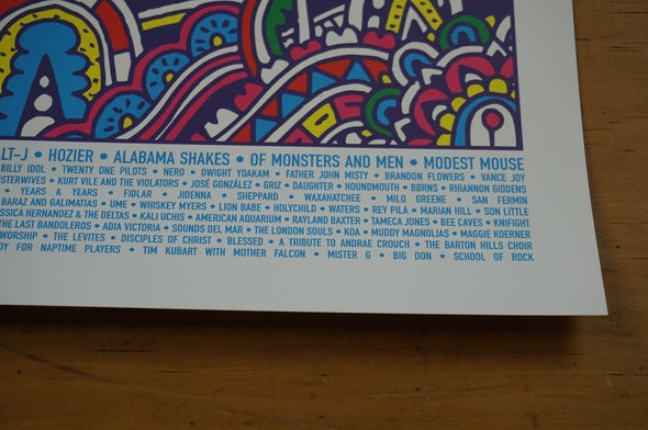 Austin City Limits Festival - 2015 Sophie Roach Poster Print ACL