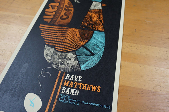 Dave Matthews Band - 2009 Methane Studios poster print First Midwest Tinley