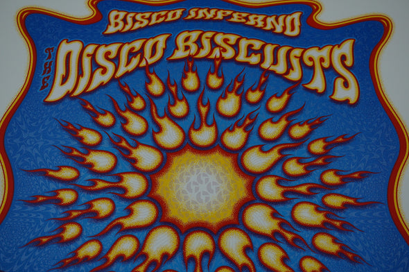 Bisco Inferno - 2015 Dave Hunter poster Disco Biscuits Denver, CO Red Rocks