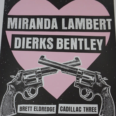 Miranda Lambert/Dierks Bentley - 2013 Print Mafia poster Southaven, MS