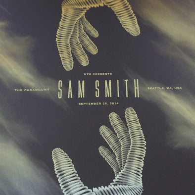 Sam Smith - 2014 DKNG screen printed poster Seattle Paramount