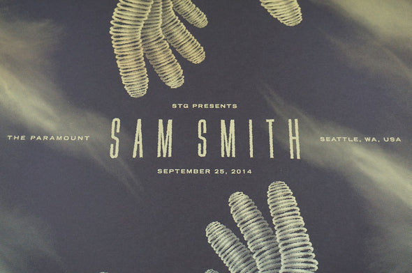 Sam Smith - 2014 DKNG screen printed poster Seattle Paramount
