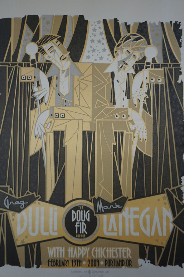 Mark Lanegan - 2009 Guy Burwell poster Greg Dulli Portland