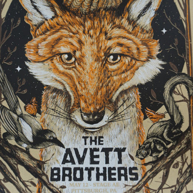 The Avett Brothers - 2016 Zeb Love poster Pittsburgh, PA Stage AE S/N