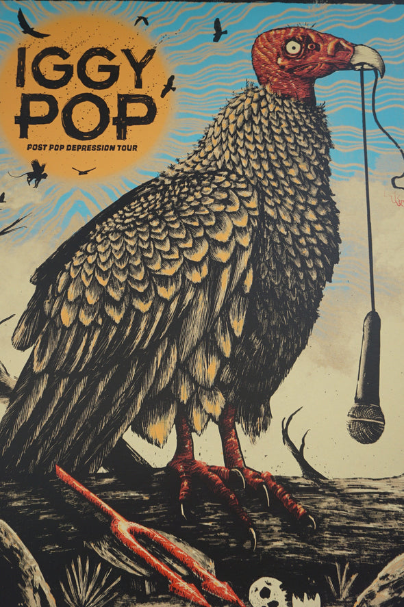 Iggy Pop - 2016 Zeb Love poster Los Angeles, CA Greek AP