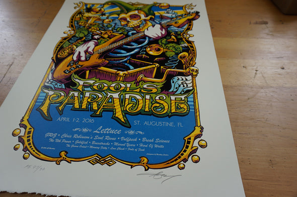 Fool's Paradise - 2016 AJ Masthay poster St Augustine, FL