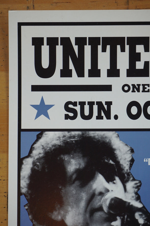 Bob Dylan - 1998 Geoff Gans poster United Center Chicago, IL