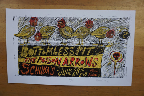 Bottomless Pit - 2009 Dan Grzeca poster Poison Arrows Chicago