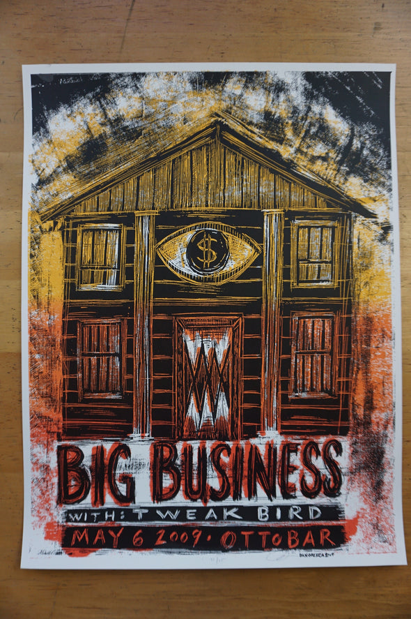 Big Business - 2009 Dan Grzeca poster Baltimore, MD Ottobar