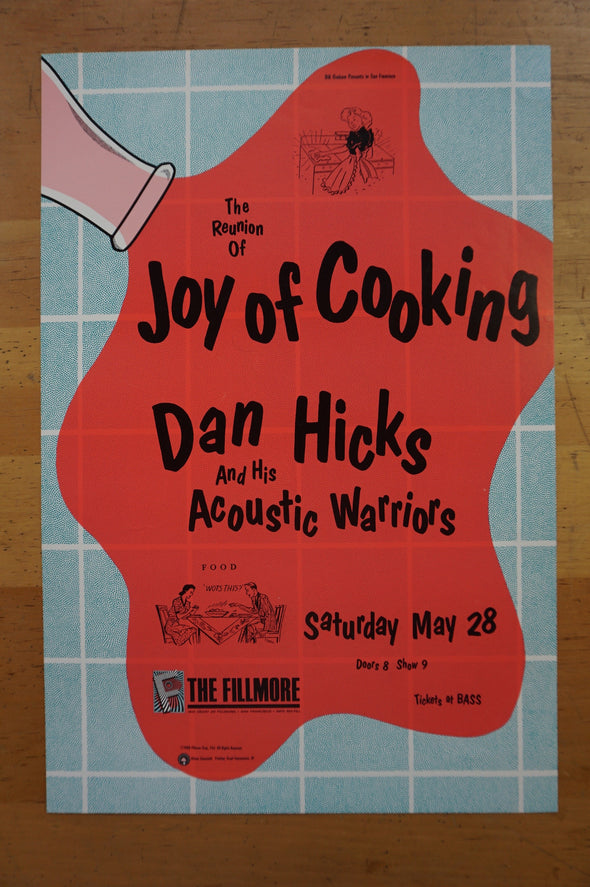 Joy of Cooking - 1988 Arlene Owseichik poster San Francisco, CA Fillmore